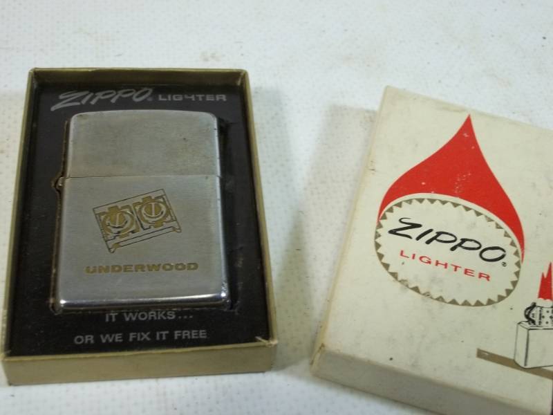 lot 116 image: 1968 Underwood Zippo Lighter