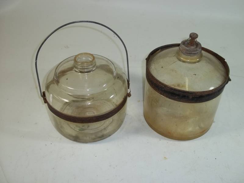 lot 129 image: Pair of kerosene Jars