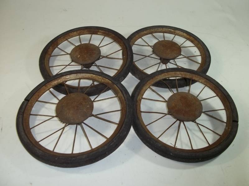 antique baby carriage wheels