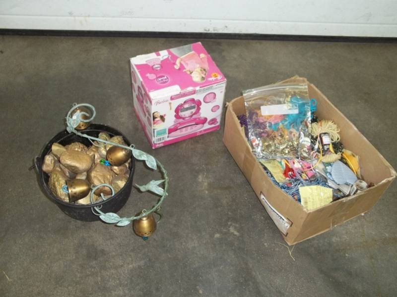 lot 217 image: Household Dcor, Kraft Items and Barbie toy