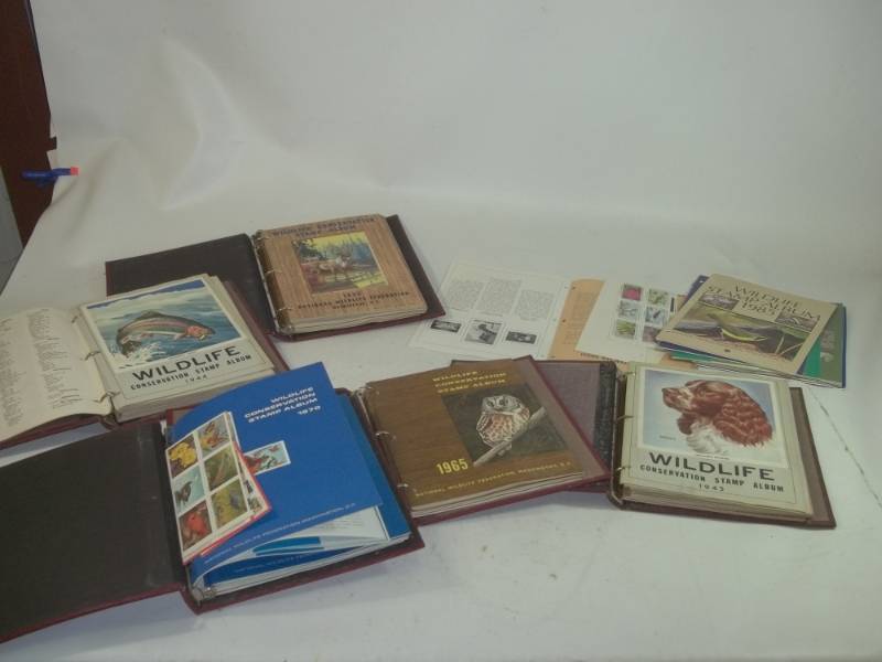lot 263 image: Vintage Wildlife Conservation Stamp Albums