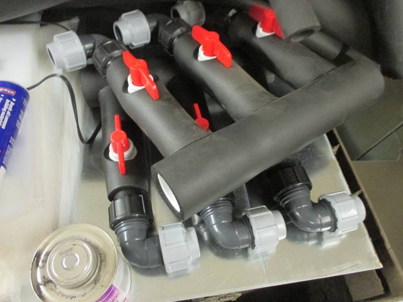 lot 145 image: Pipe Insulation, Toolboxes, Plastic Bags, Caulk, Manifold Set
