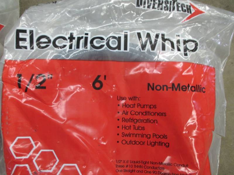 lot 91 image: (3) 6 Electrical Whip (3) 4 Electrical Whip
