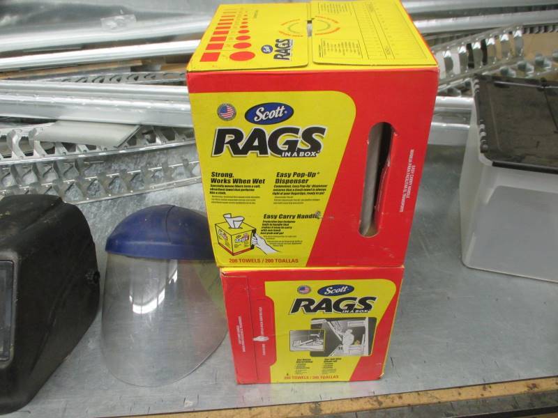lot 98 image: Welding Helmets, Torch Goggles, Rags