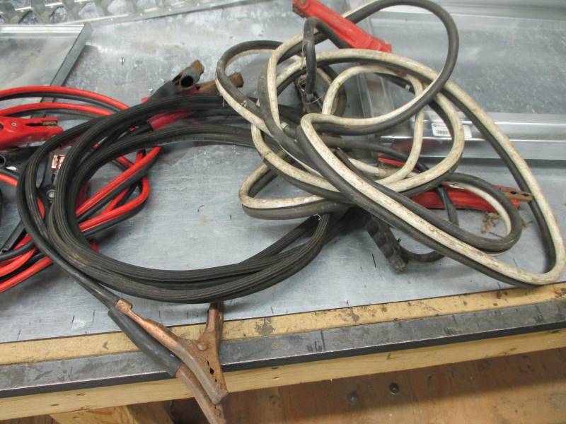 lot 99 image: (5) Sets of Jumper Cables, Jump Pack