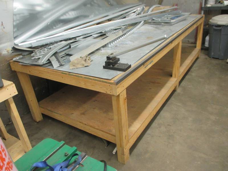 lot 101 image: Sheet Metal Work Table 4 12 X 10 X 34