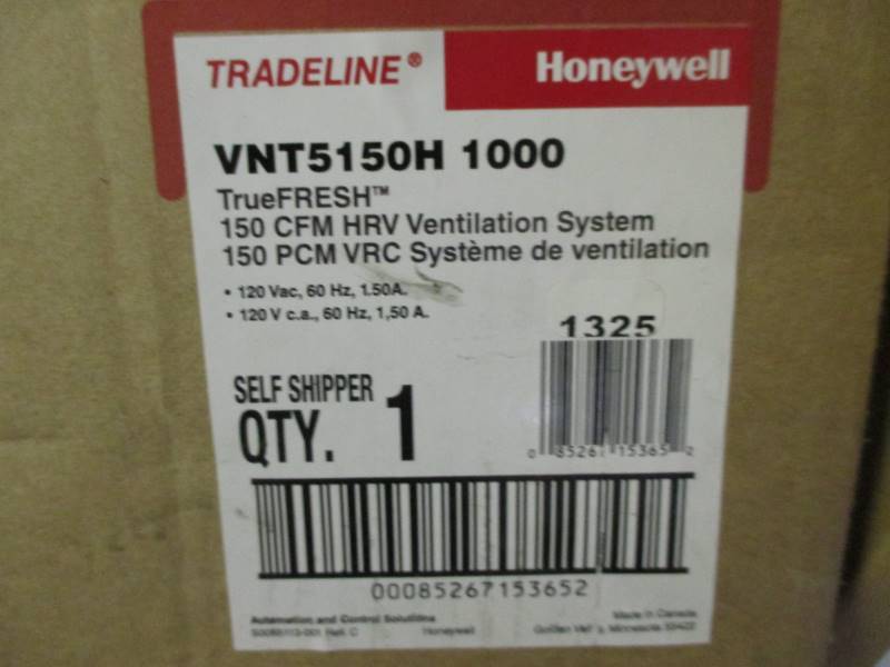 lot 121 image: (New) Honeywell True Fresh Ventilation System, Duct Mount Air Cleaner
