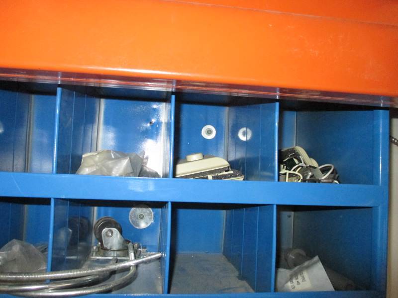 lot 129 image: 42 Compartment Parts Bin  Contents