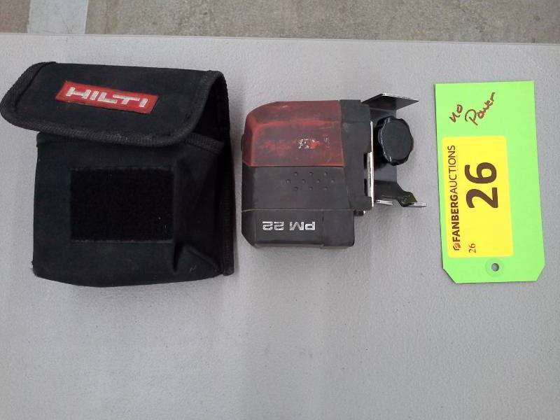 lot 26 image: Hilti PM 22 Plumb Laser