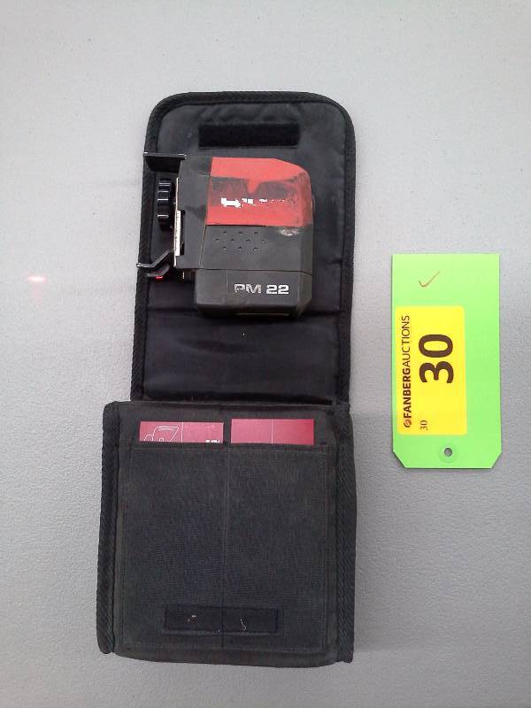 lot 30 image: Hilti PM 22 Plumb Laser
