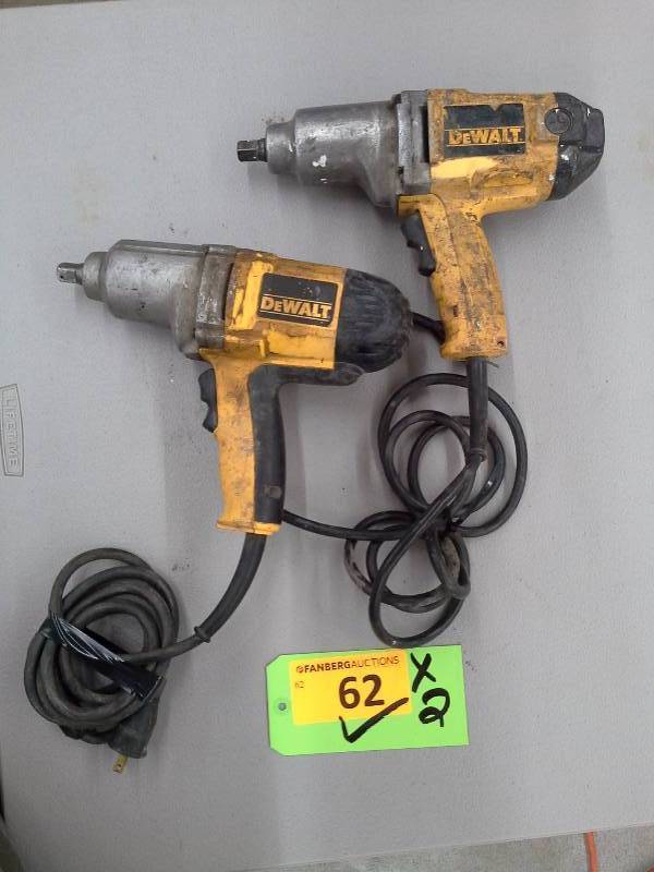 lot 62 image: Pair of DeWalt DW292 12 Impact Wrench