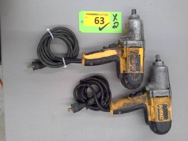 lot 63 image: Pair of DeWalt DW292 12 Impact Wrench