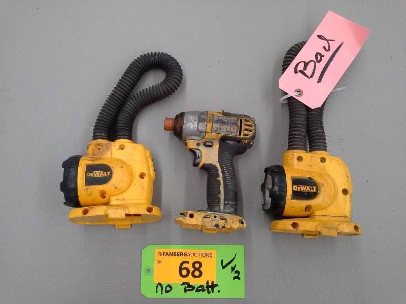 lot 68 image: DeWalt Cordless Tool Lot