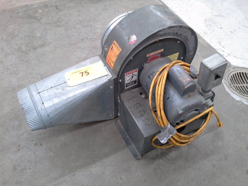 lot 75 image: 1-12 HP Electric Blower