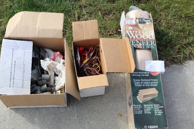 Boxes of Wire & Real Wood Veneer Facing