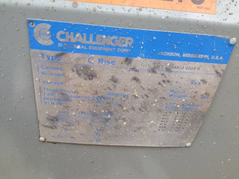 lot 10 image: Challenger Electric Transformer