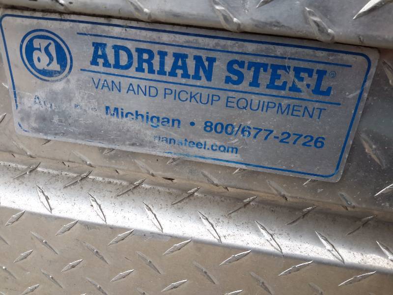 lot 43 image: Adrian Steel Galvanized Tool Box.. .no keys for locks
