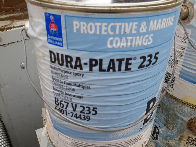 lot 84 image: 4, Gal Cans  DURA PLATE 235