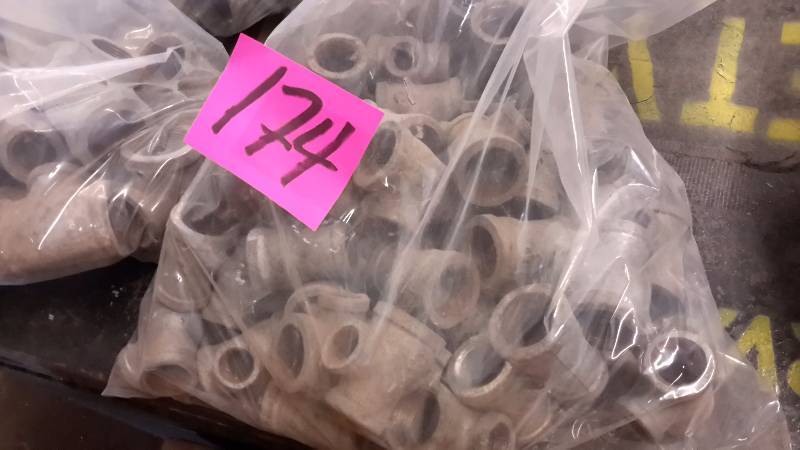 lot 174 image: Large lot of Galvanized steel plumbing Fittings as shown
