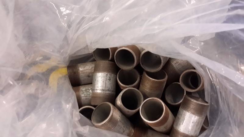 lot 175 image: Large lot of Galvanized steel plumbing Fittings as shown