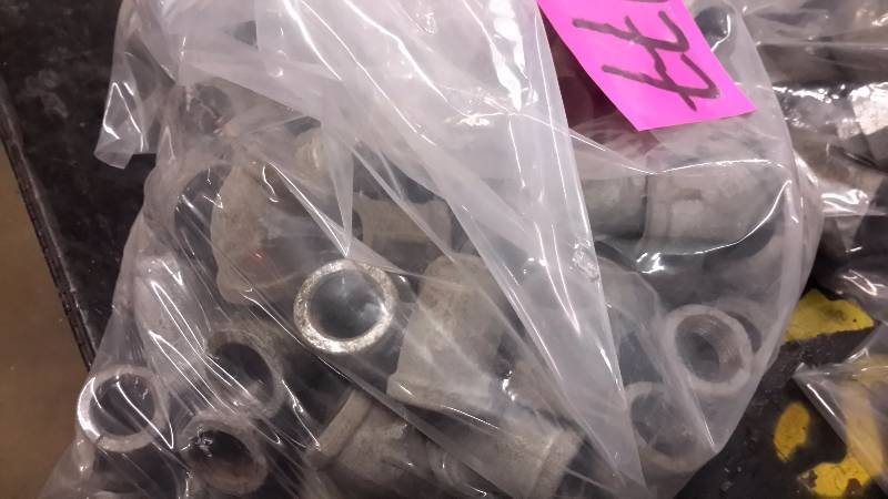 lot 177 image: Large lot of Galvanized steel plumbing Fittings as shown