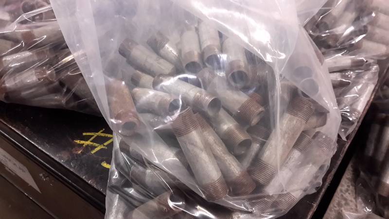 lot 178 image: Large lot of Galvanized steel plumbing Fittings as shown