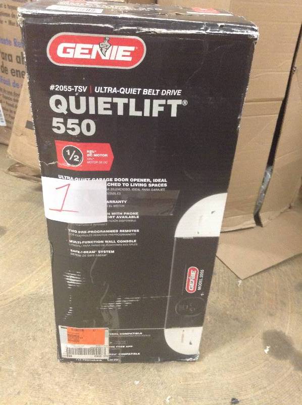 Genie QuietLift 12 550 HP Belt Drive Garage Door Opener not used