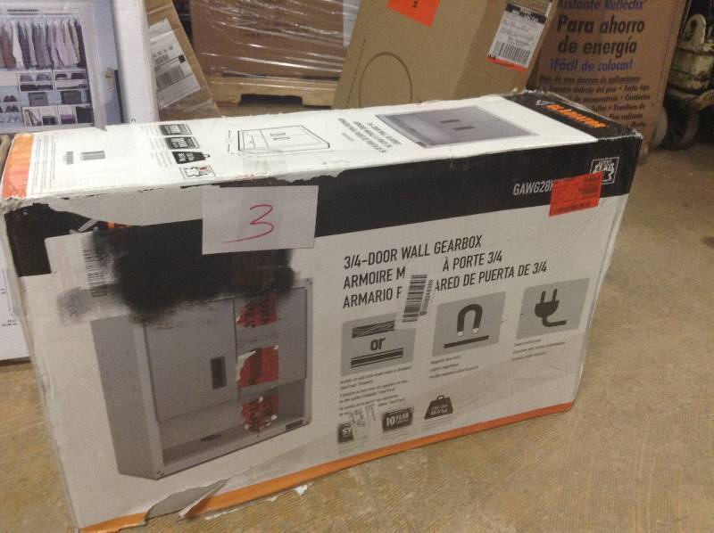Gladiator Ready to Assemble 28 in. H x 28 in. W x 12 in. D Steel 2-Door Garage Wall Cabinet with Shelf in White not used