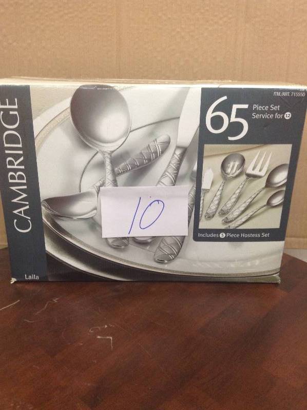 Cambridge 65 pc flatware set