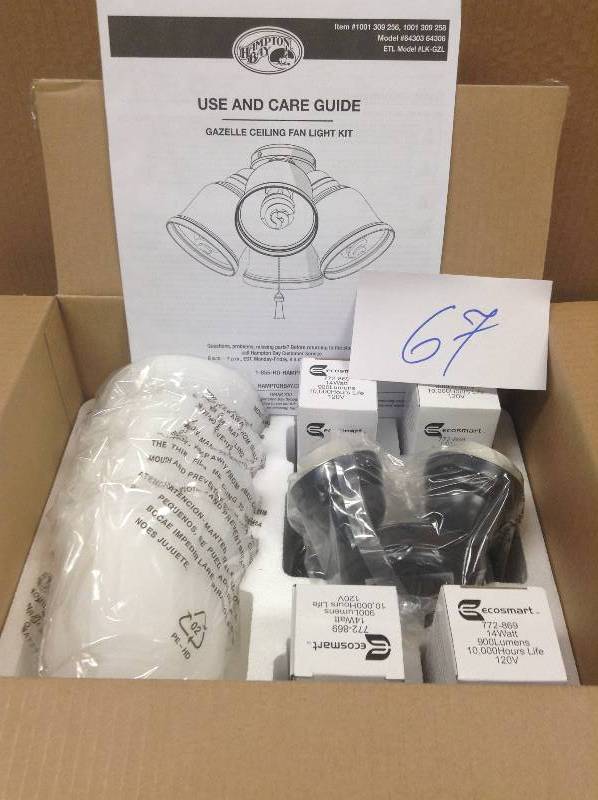 Hamton Bay Universal Ceiling Fan Light Kit