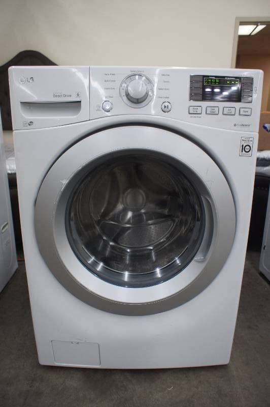 lot 4 image: New - Scratch & Dent LG Model # (WM3270CW) - Front-Loading Washer - White COLOR -Tested Works - MSRP $ 1199.99