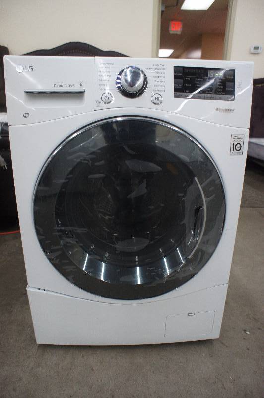 lot 5 image: New - Scratch & Dent LG Model # (WM3488HW) - Front-Loading Electric WasherDryer - White COLOR  -Tested Works - MSRP $ 1599.99