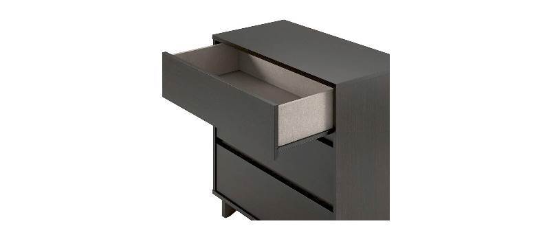 lot 4 image: New, In Box (Damaged Box) Modern 3 Drawer Dresser Espresso - Room Essentials