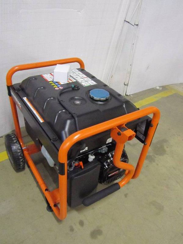 lot 3 image: Generac 8,000-Watt Gasoline Powered Electric Start Portable Generator