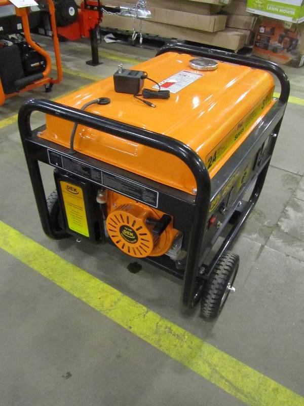 lot 5 image: DEK Pro Series 6,000-Watt, 170cc,  Commercial Grade Portable Generator
