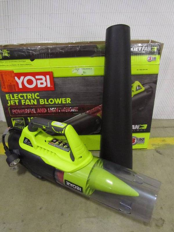 lot 19 image: Ryobi 135 mph 440 CFM 8-Amp Electric Jet Fan Blower