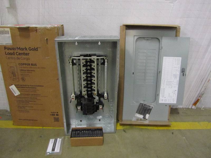 lot 25 image: GE PowerMark Gold 200 Amp 20-Space 40-Circuit Indoor Main Breaker