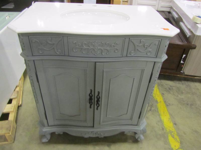 Home Decorators Collection Winslow 33 In W Vanity In Antique Grey