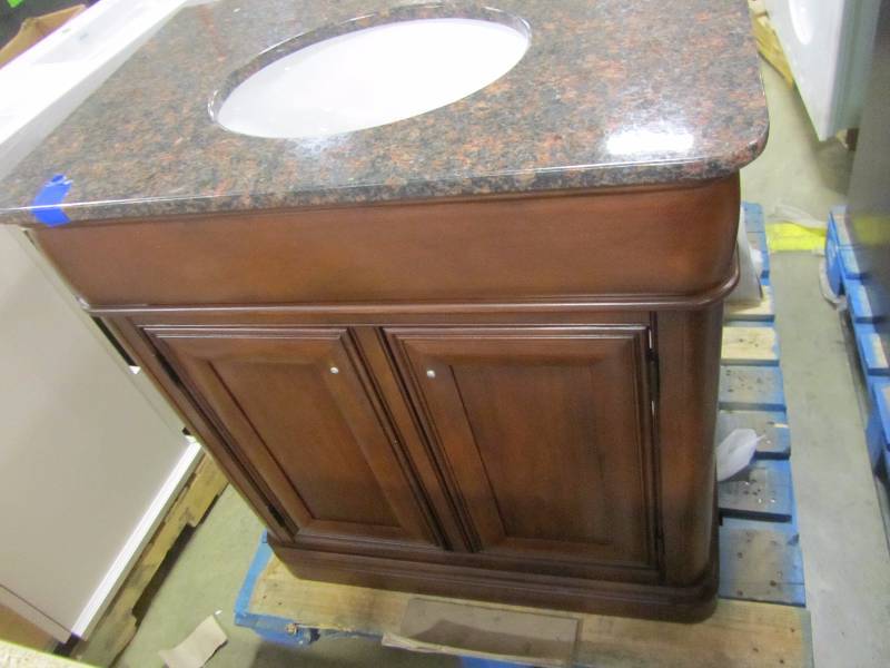 lot 79 image: Home Decorators Collection La Grange 32 in. Vanity in Glazed Sienna