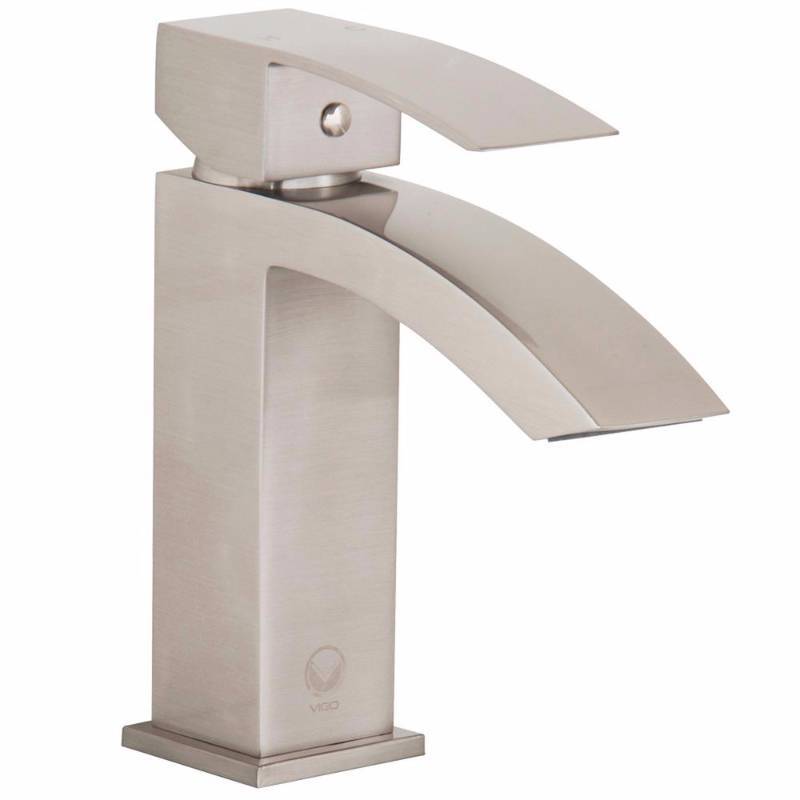 lot 70 image: VIGO Single Hole 1-Handle Bathroom Faucet in Brushed Nickel