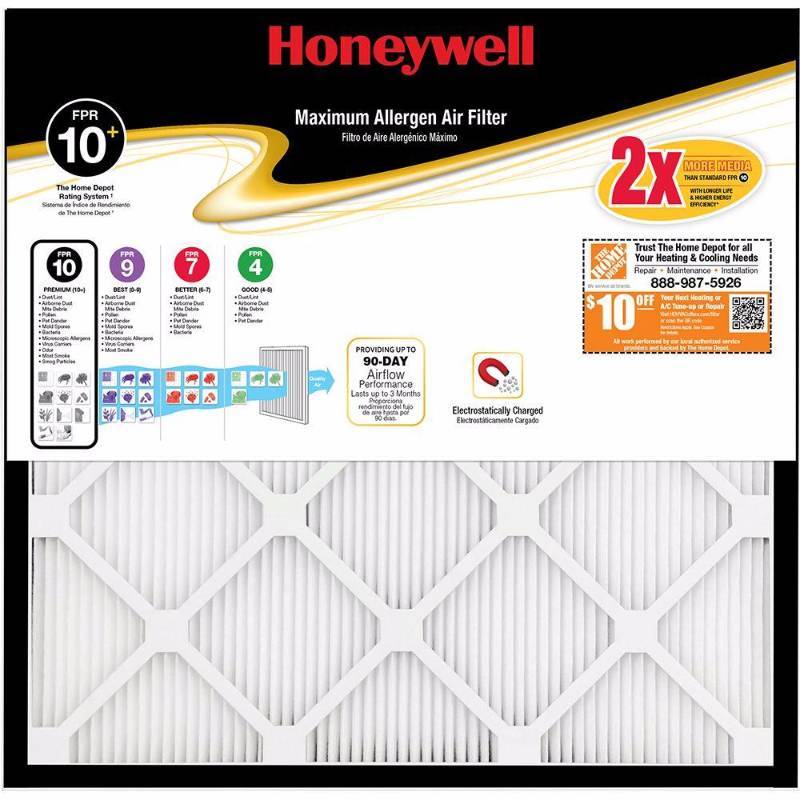 lot 75 image: (12) Honeywell 14 in. x 24 in. x 1 in. Maximum Pleated FPR 10 Air Filter