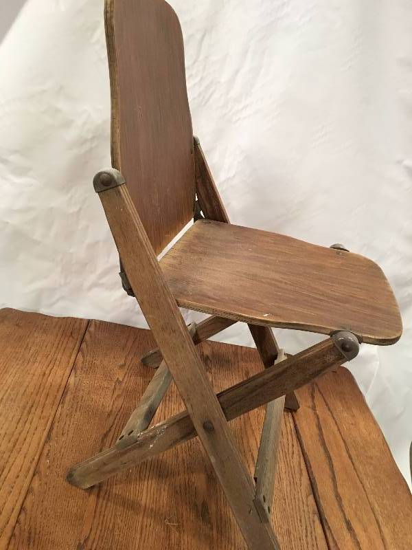Set of four American Seating Company Folding Chairs
