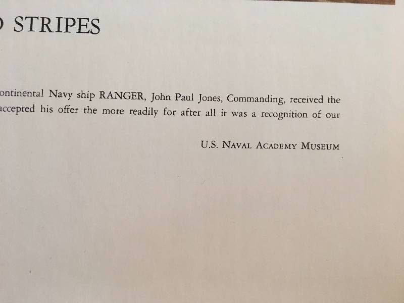 Stars and Stripes print from Naval Academy Museum