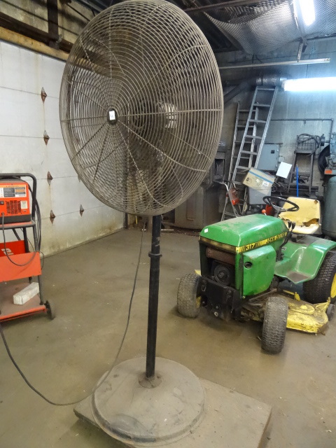 lot 44 image: 28 Pedestal Fan, Dayton Brand.