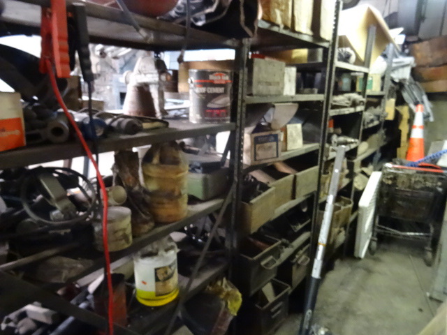 lot 60 image: 9 Sections Of Metal Shelving. All Are 83 Tall.