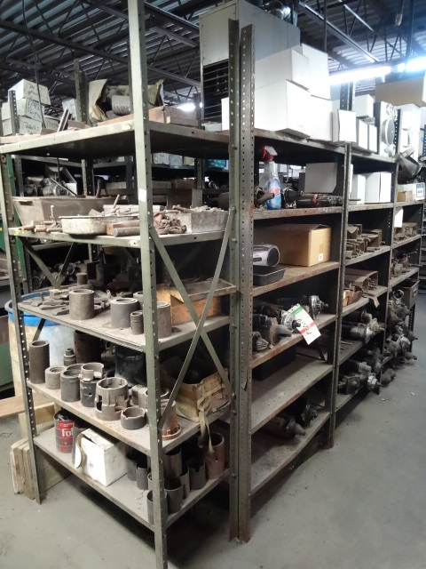 lot 61 image: 8 Sections Of Metal Shelving. 84 Tall.