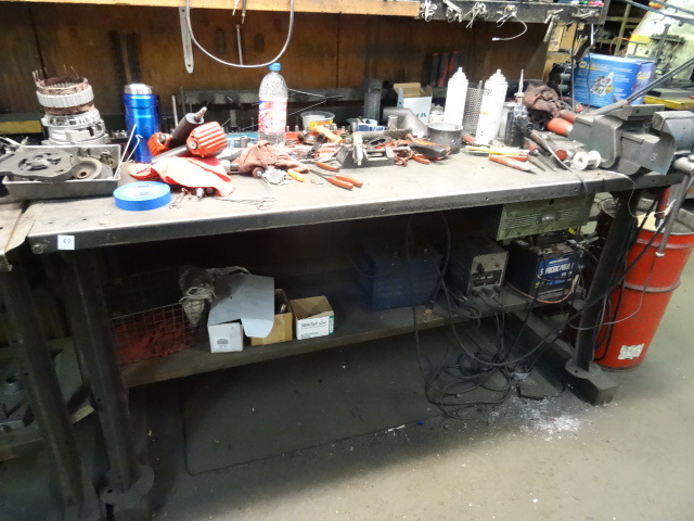 lot 67 image: All Metal Work Bench 72 X 30 X 33