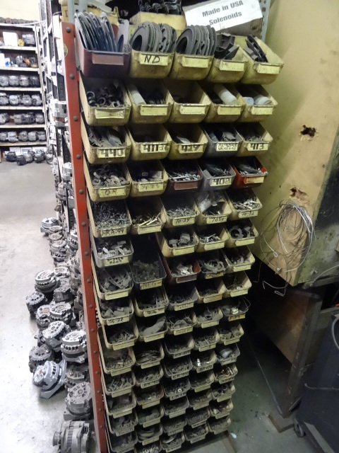 lot 95 image: Hardware Bin Stand 74 Bins.