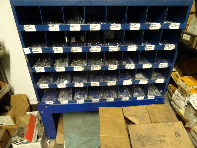 lot 148 image: Standard Nut And Washer Bin With Stand.