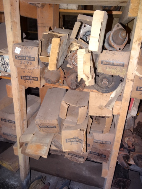 lot 154 image: Vintage New And Reman Starter Motors.
